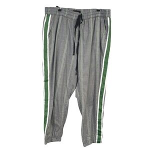 Who What Wear Plaid Track Pants XL‎ Green Stripe Sporty Academia Varsity Style